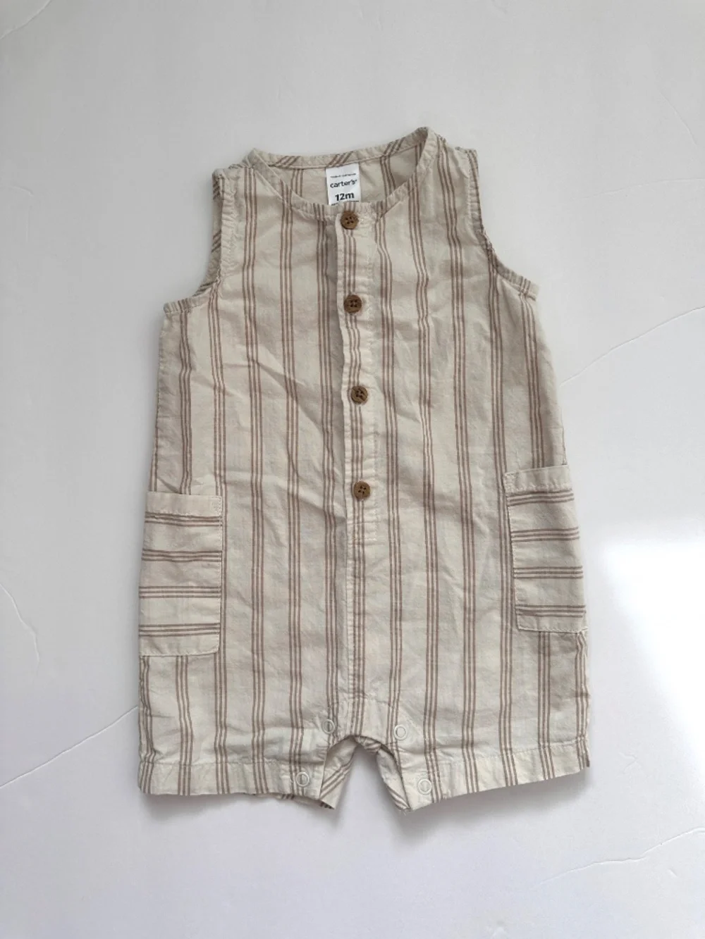 Carter's Baby 2-Piece Romper & Hat Set, 12 Months